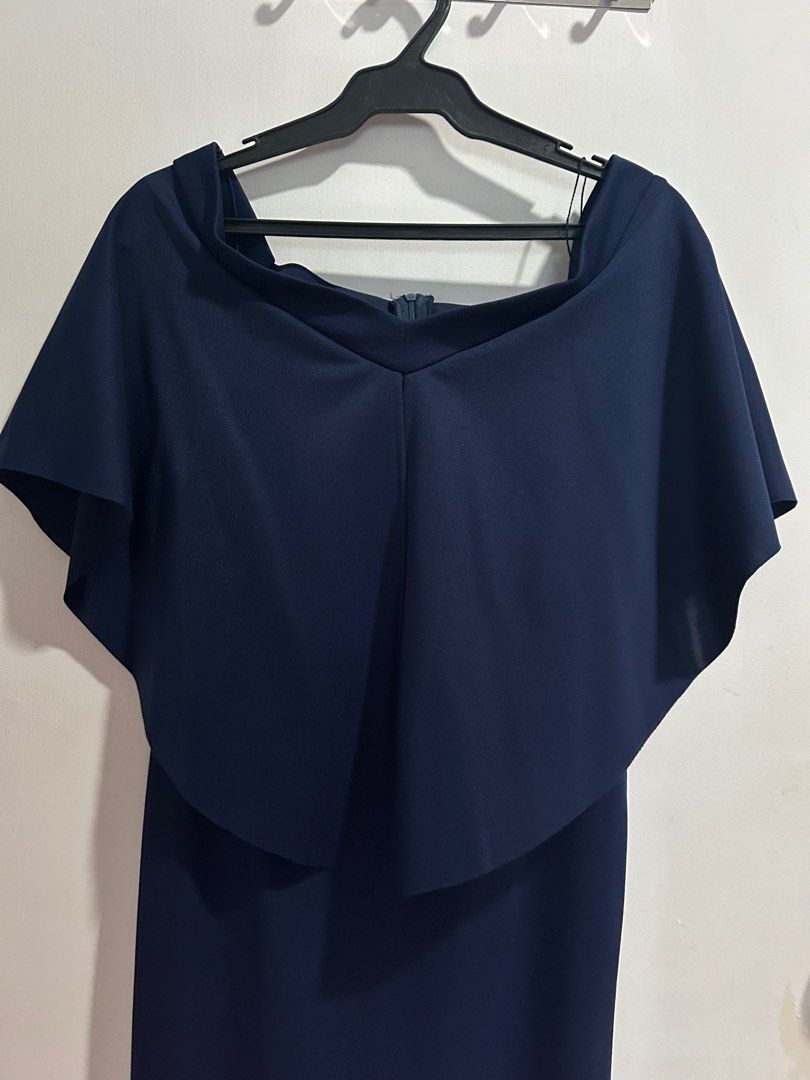 Ishta Formal Gown (Category: Evening dresses & gowns) located in Makati City. Submitted by declutterphilia (Listing ID 1334446563, Image 2). Description: Color: Dark blue Worn once only Original price in Landmark is ₱3900.