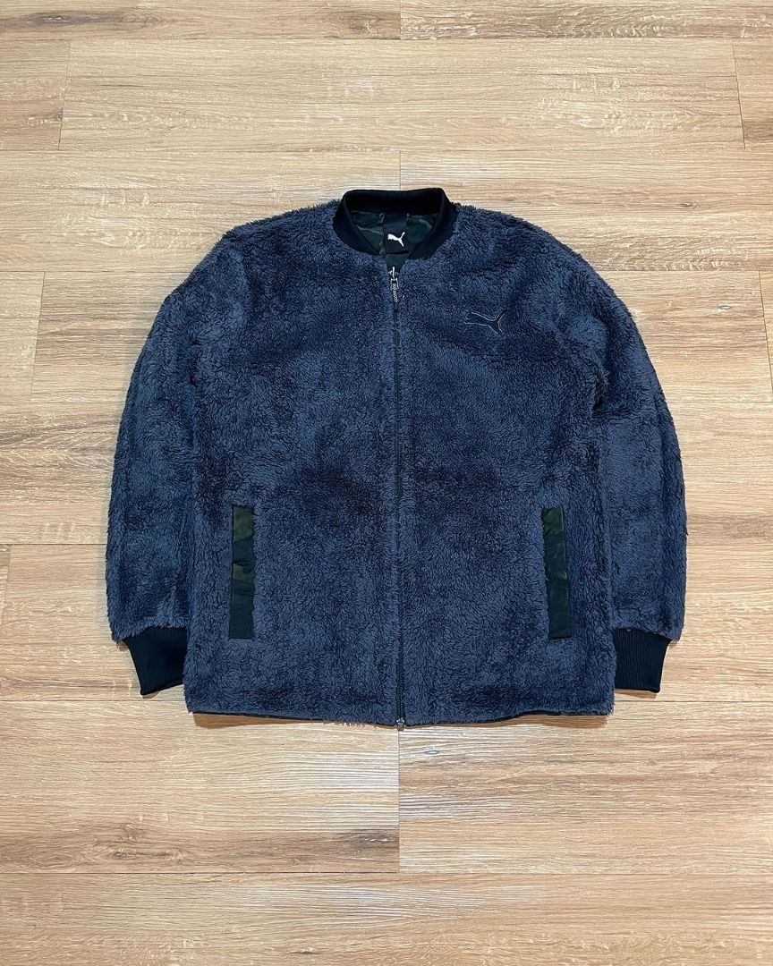 jaket bomber Puma camo in reversible sherpa original cakep