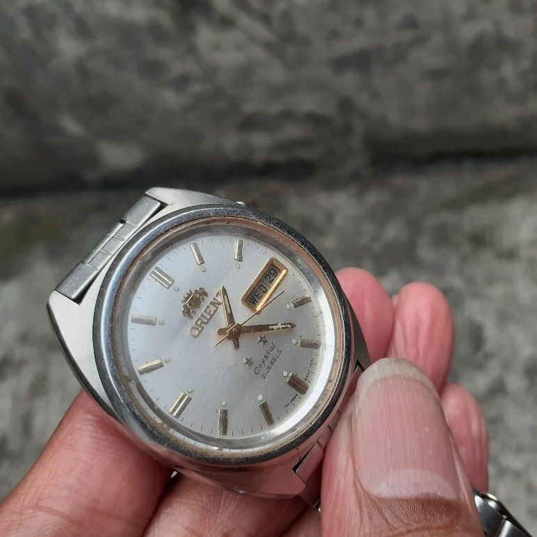 Jam tangan automatic Orient crystal 21 jewel Fesyen Pria Jam Tangan di Carousell