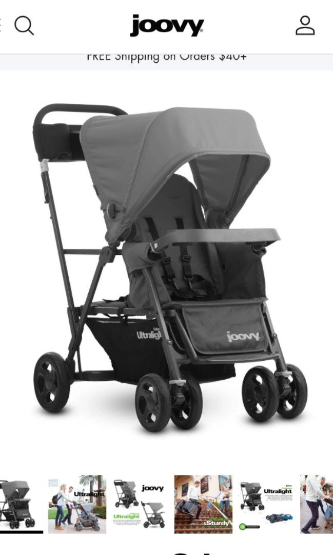 Joovy double stroller caboose ultralight 2025