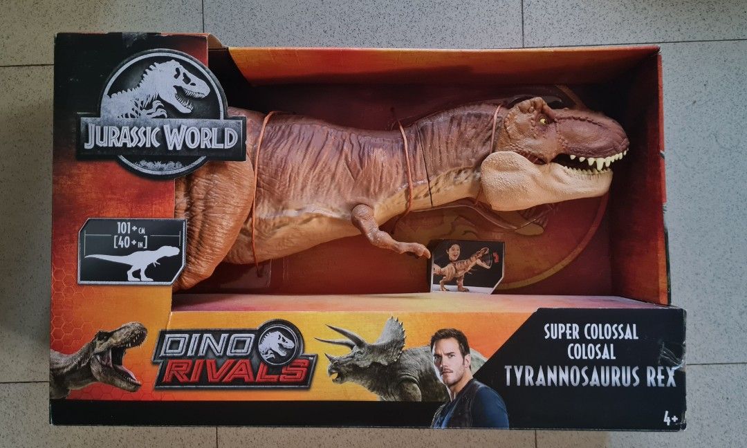 Jurassic World Super Colossal T-Rex (Category: Action & Battle Toys) located in Paranaque City. Submitted by gracey332 (Listing ID 1334461595, Image 1). Description: Brand new Sealed wysiwyg.