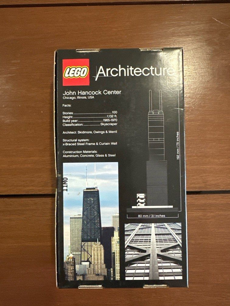 Lego Architecture 21001 John Hancock Centre, Hobbies Toys, Toys