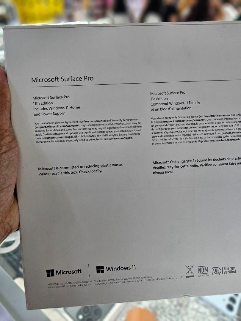 Microsoft Surface Pro 11th Edition "256gb 16g ram" (Category: Desktops) located in San Juan City. Submitted by AshleyandLynGeneralmerchandise (Listing ID 1334400918, Image 2). Description: Fb Page: 👉Ashley & Lyn 👉Mode of Payment: Cash 👉Bank Transfer 👉GCash & Paymaya 👉Installment: 👉Credit Card 👉Ggives 👉Home Credit 👉Cash on Delivery 👉Shipping 👉Meet Up 👉Trade In You can visit our Physical store in Stall number Y-07 Aquarium Greenhills Ma