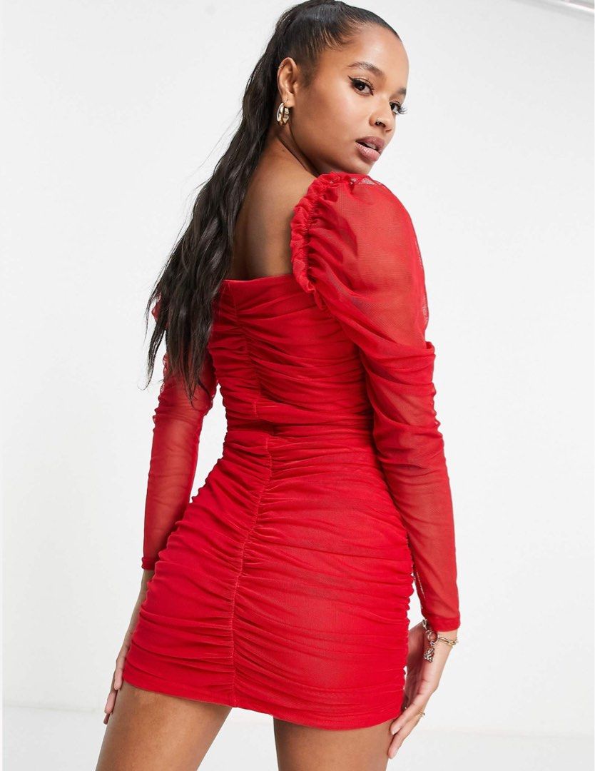 Missguided red mini dress shop