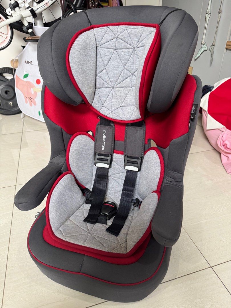 Mothercare Advance XP Highback Booster Car Seat Grey Red Babies Kids Going Out Car Seats on Carousell