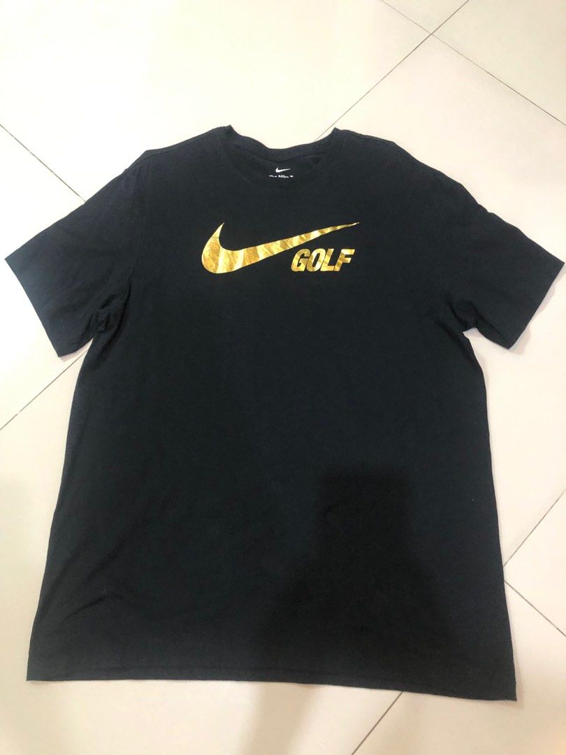 nike gold swoosh shirt