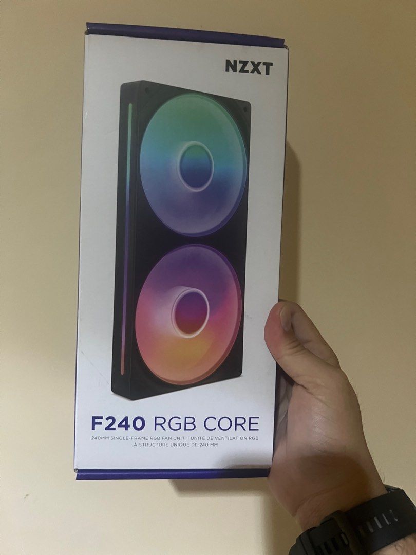 NZXT F240 RGB Core (Category: Computer Parts) located in Davao. Submitted by jonny_chew (Listing ID 1334501003, Image 2). Description: NZXT F240 RGB Core Bnew! 240mm single-frame RGB fan unit. Say farewell to modular fans and daisy chains! Less cable less mess. Ideal for AIO fans replacement. Also, top, bottom and front fans replacement. Note: This fan version now supports 5V ARGB port unlike previous versions of NZXT fan. No need to purchase NZX
