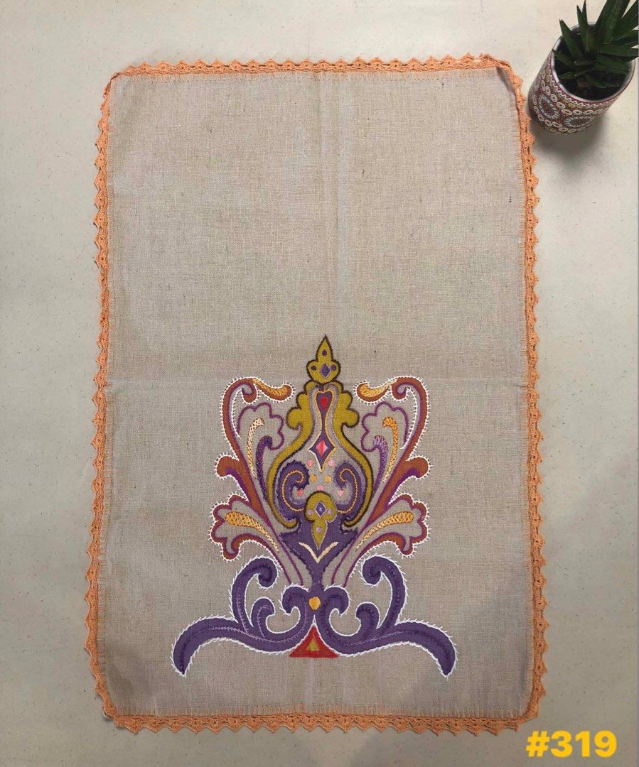 Orange Tabletop Linen or Doily (Category: Table Linen & Textiles) located in Quezon City. Submitted by meggoquingco (Listing ID 1334496152, Image 1). Description: 63 cm x 42 cm.