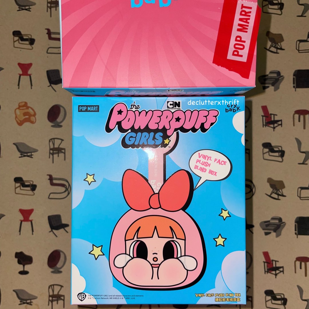 Pop Mart CryBaby x Powerpuff Girls Series Vinyl Face Plush Sealed Case main image 1
