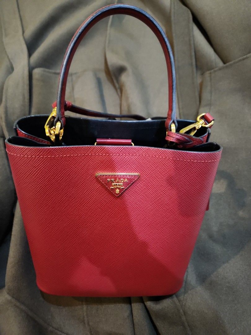 Small Saffiano Leather Prada Panier Bag PRADA Panier Bag Saffiano