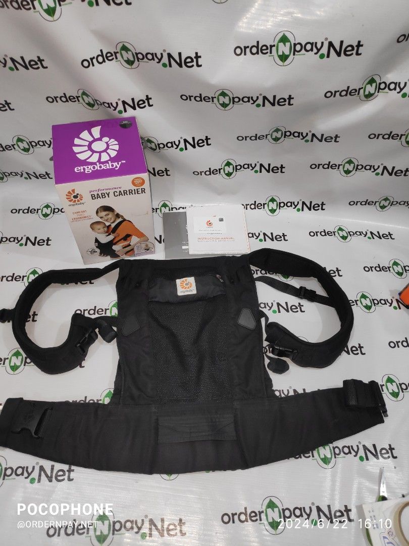 Preloved Authentic Ergobaby Performance Ventus Black Babies Kids Going Out Carriers Slings on Carousell