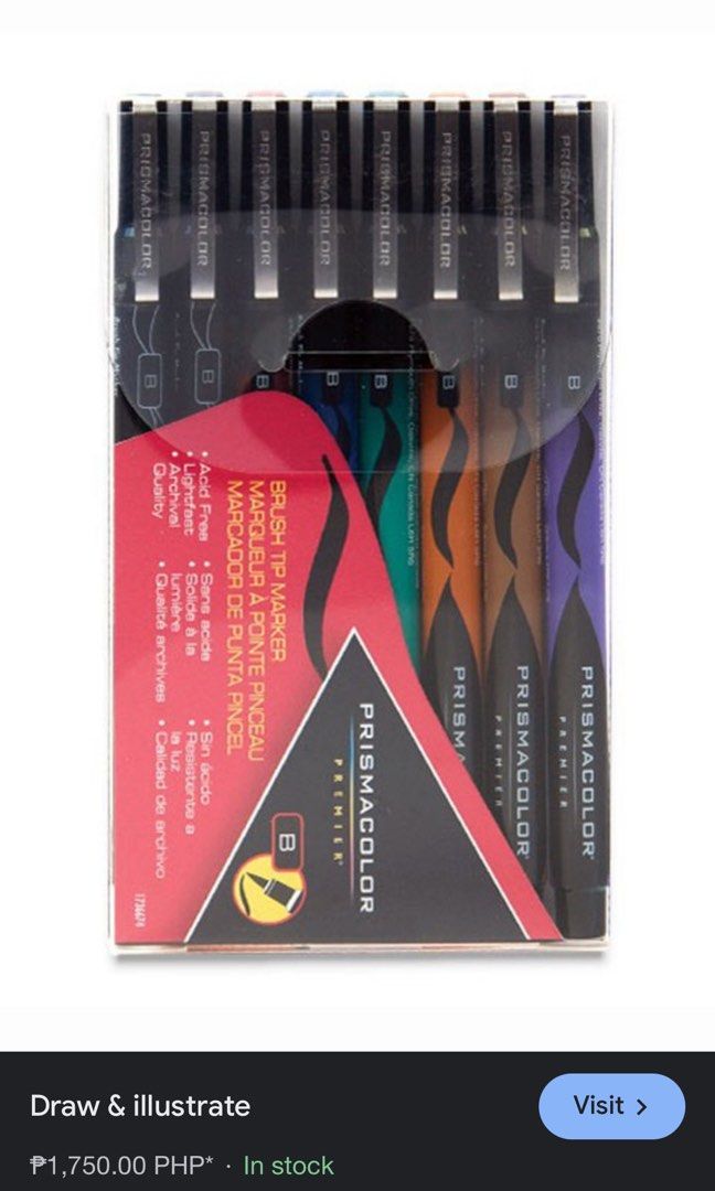 Prismacolor Premier Markers - 8 pcs (Category: Craft Supplies & Tools) located in Angeles City. Submitted by mkp125 (Listing ID 1334382166, Image 2). Description: - will test all before ship out - payment via gcash/BPI - sf c/o buyer at P65-85.