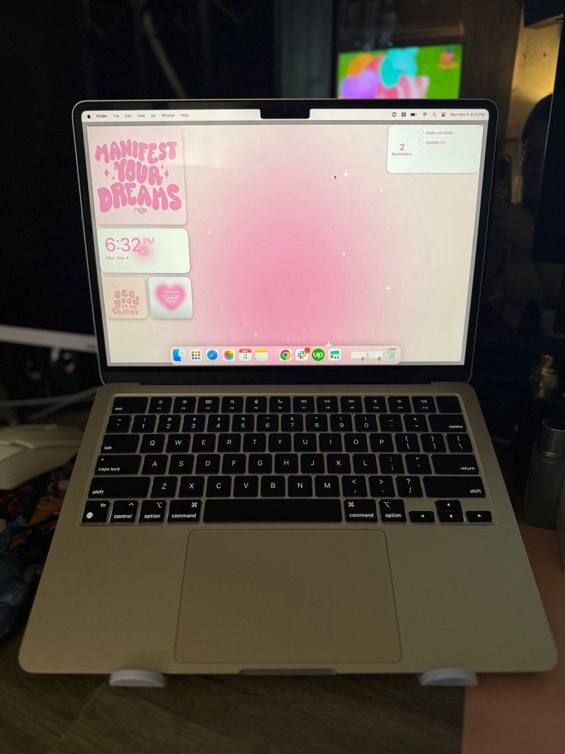 RUSH MACBOOK AIR M2 STARLIGHT (Category: Laptops & Notebooks) located in Marikina City. Submitted by pr3ttypreloved (Listing ID 1334473948, Image 3). Description: RUSH FOR SALE MACBOOK AIR M2 256GB 13” STARLIGHT - warranty until 2025 - excellent condition, good as brand new - 100% battery health, cycle count: 12 - bought in august from digital walker - complete inclusions original adapter and charging cable with box - Apple M2 chip with 8-core CP