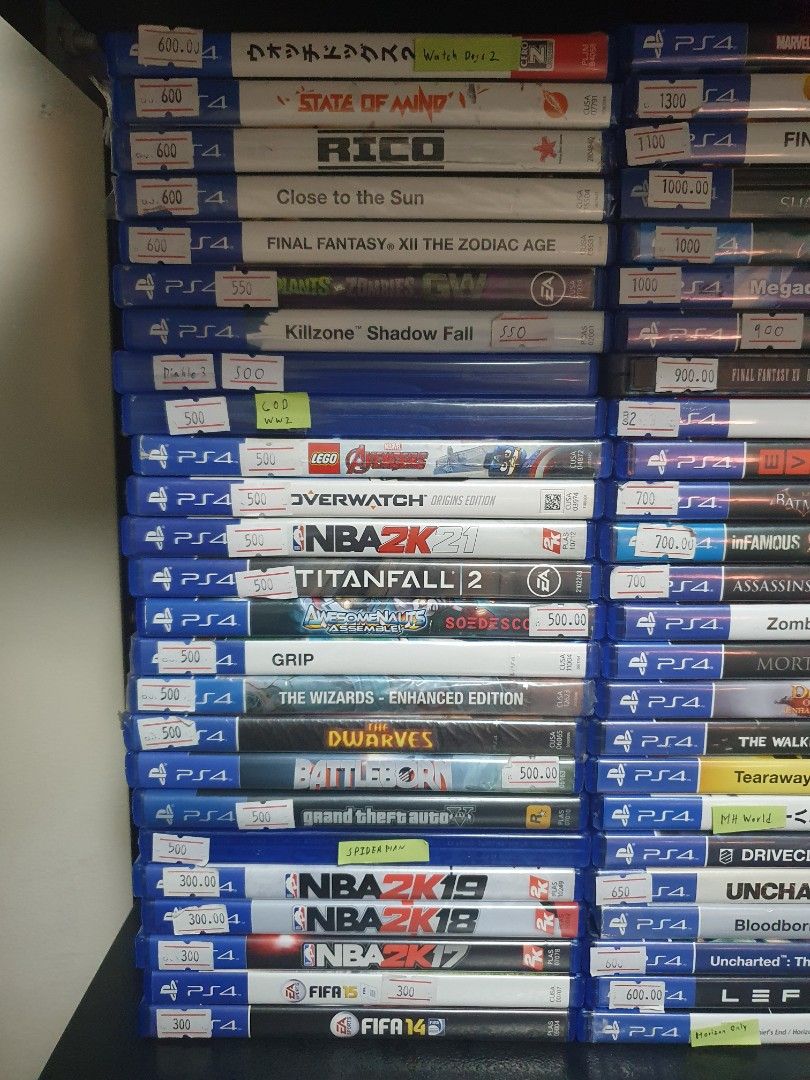 Selling 51 Sony PS4 Videogames (Category: PlayStation) located in Quezon City. Submitted by itemsforadoption (Listing ID 1334491917, Image 2). Description: Rfs: Its 2024! Happy New Year! Hoping you have a good year ahead of you! If you have questions feel free to send a message. Though I'll most likely be able to reply from 10am to 8pm. Please be patient and understanding. Decluttering games and items that I've picked up or for friends and family