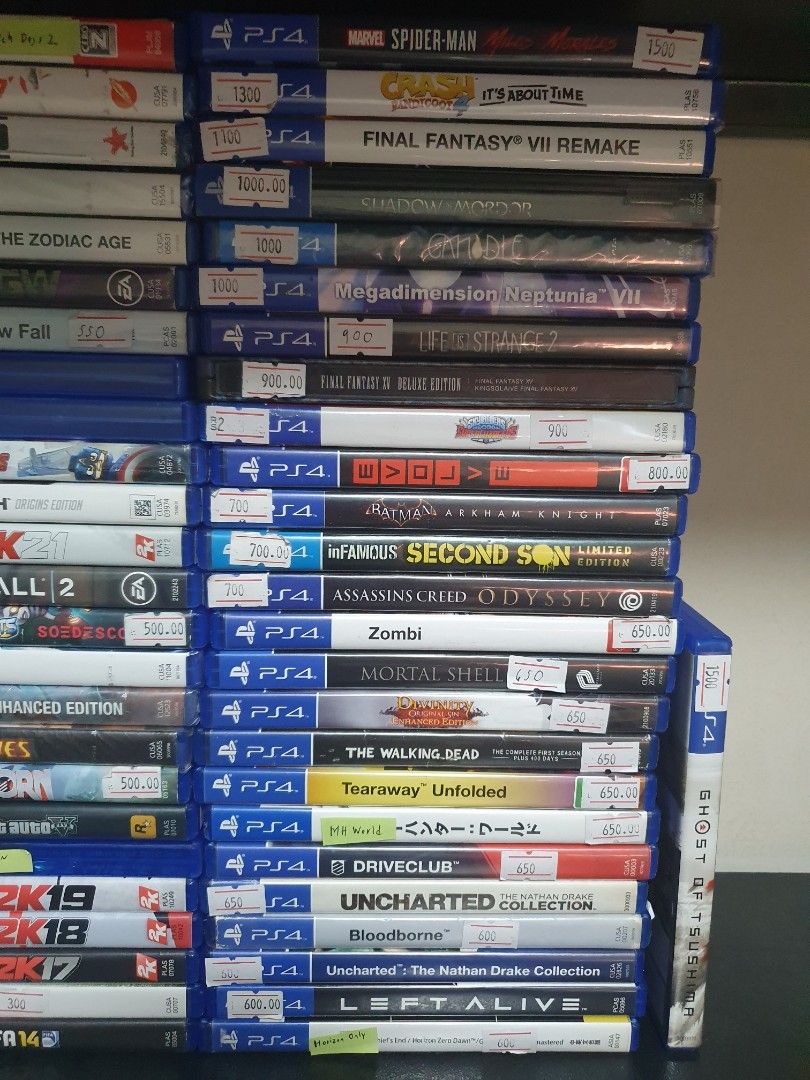 Selling 51 Sony PS4 Videogames (Category: PlayStation) located in Quezon City. Submitted by itemsforadoption (Listing ID 1334491917, Image 3). Description: Rfs: Its 2024! Happy New Year! Hoping you have a good year ahead of you! If you have questions feel free to send a message. Though I'll most likely be able to reply from 10am to 8pm. Please be patient and understanding. Decluttering games and items that I've picked up or for friends and family