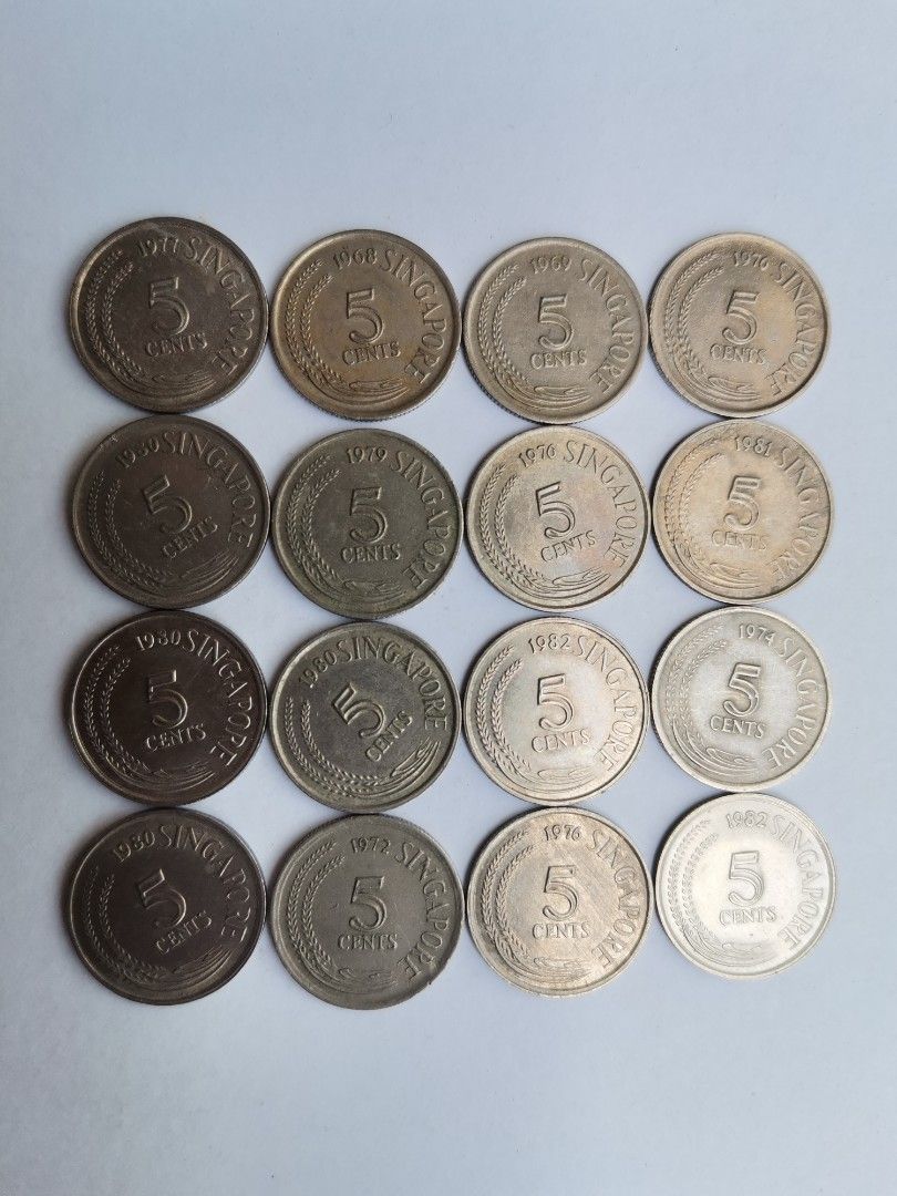 Singapore old 5-cent coins, Hobbies & Toys, Memorabilia & Collectibles,  Currency on Carousell