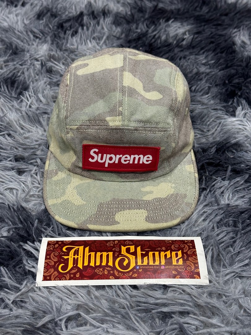 Supreme washed out camo cap outlet