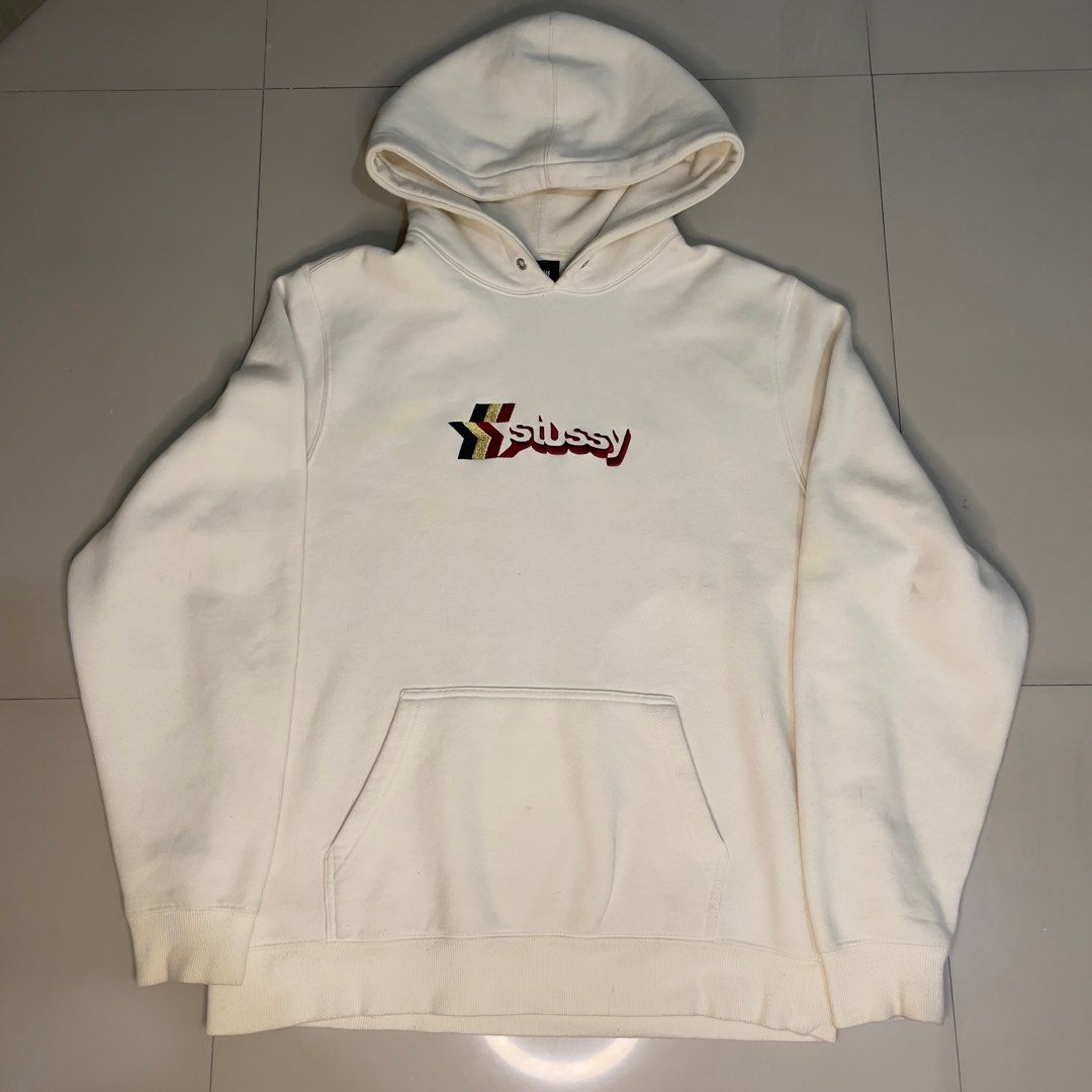 Stussy 3 star applique hoodie sales