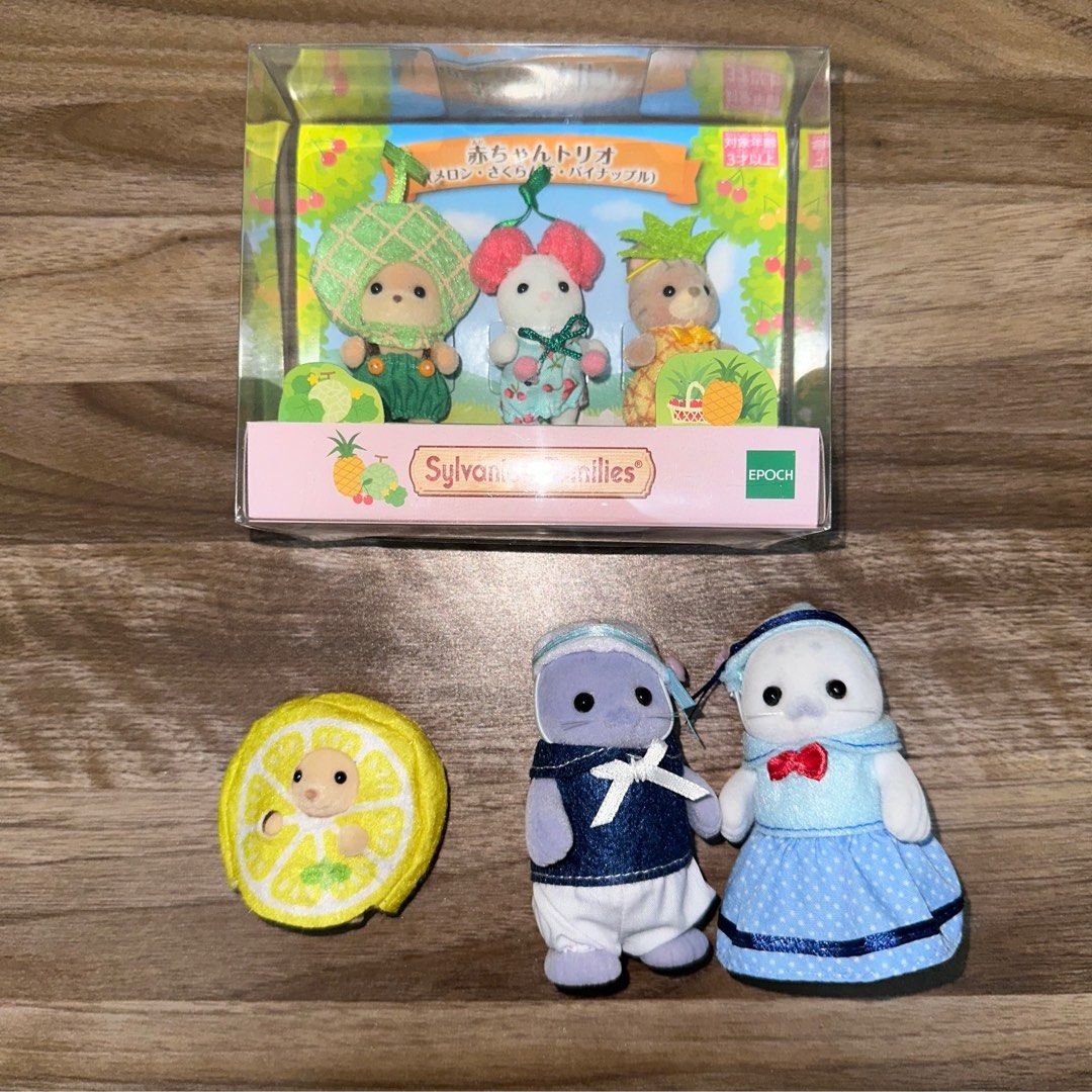 sylvanian families fruit series babies seal siblings for tingi calico