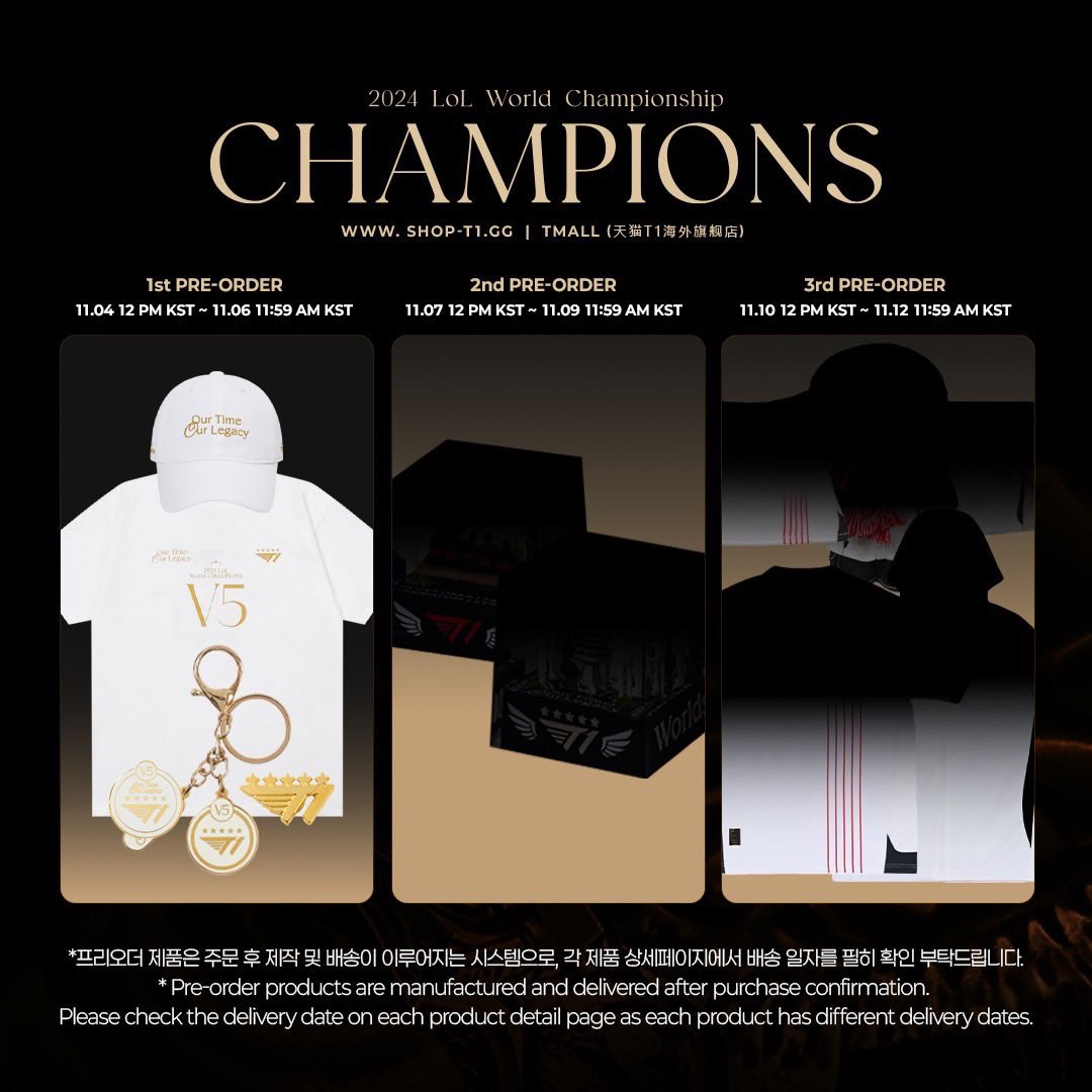 T1 merchandise for the Worlds 2024 Champions Series Faker, Hobbies ...