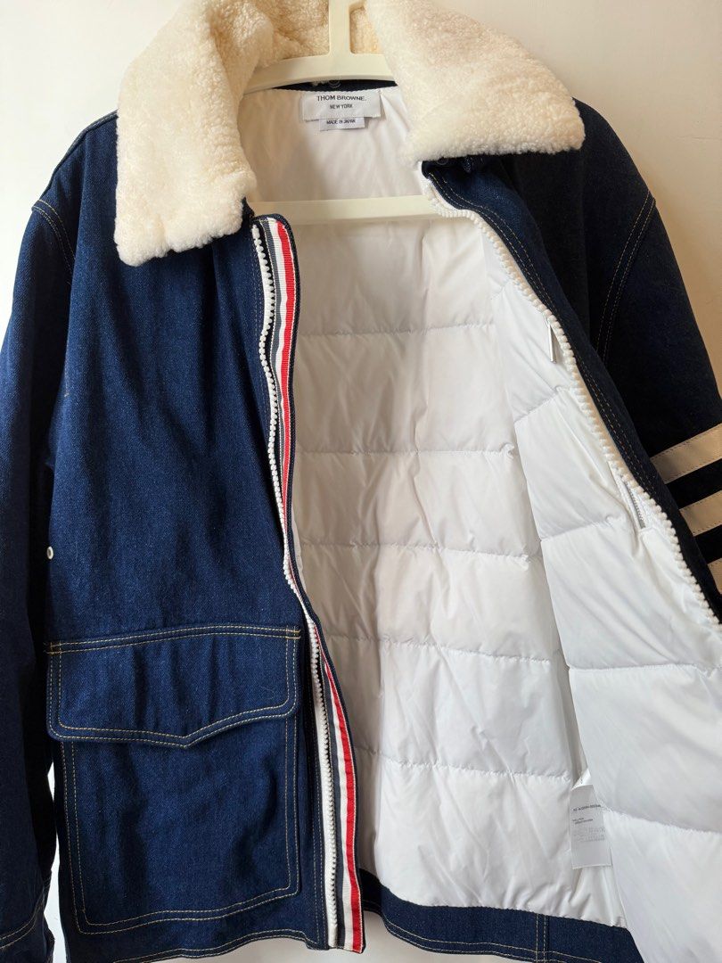 Thom browne denim jacket outlet