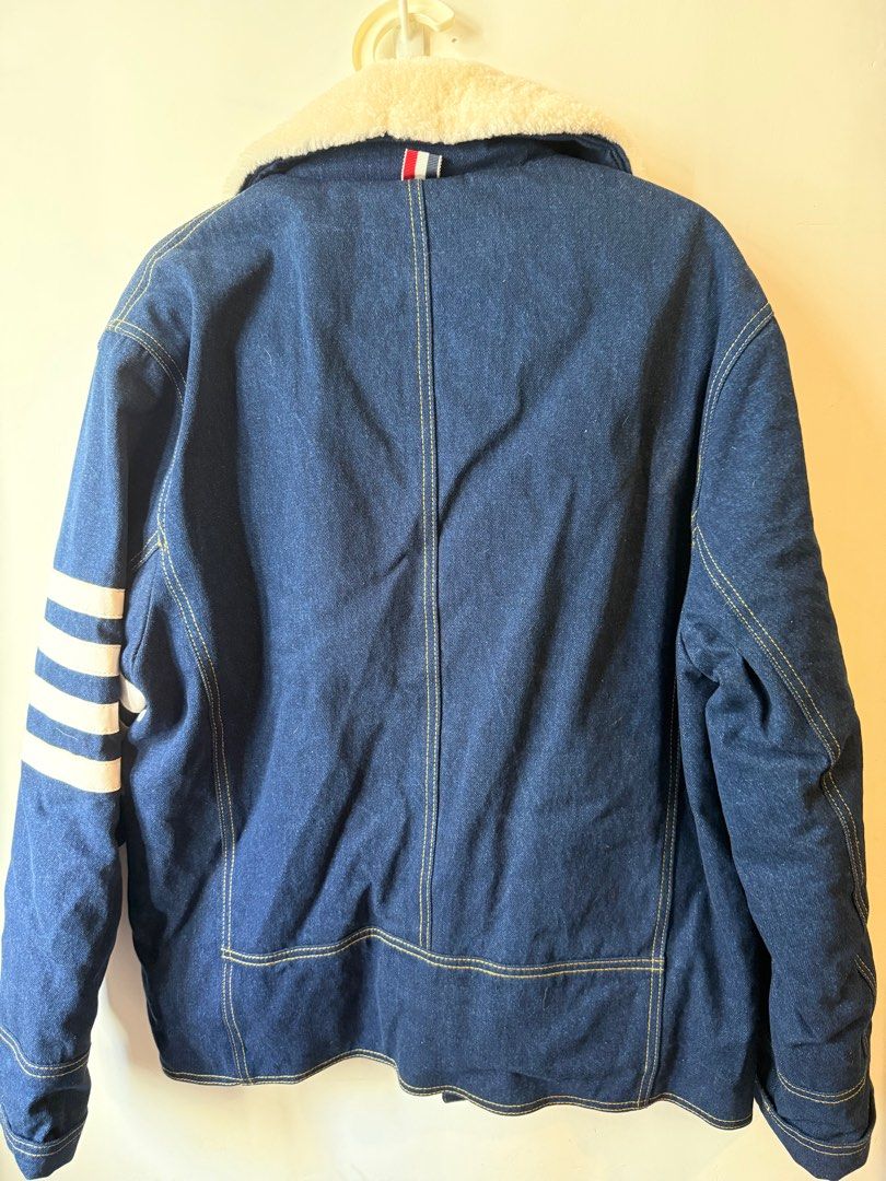 Thom browne denim jacket outlet
