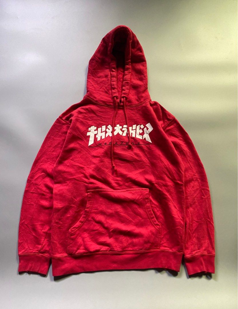 Godzilla Thrasher Hoodie Xxs GODZILLA WOMENS HOODIE BLACK PINK