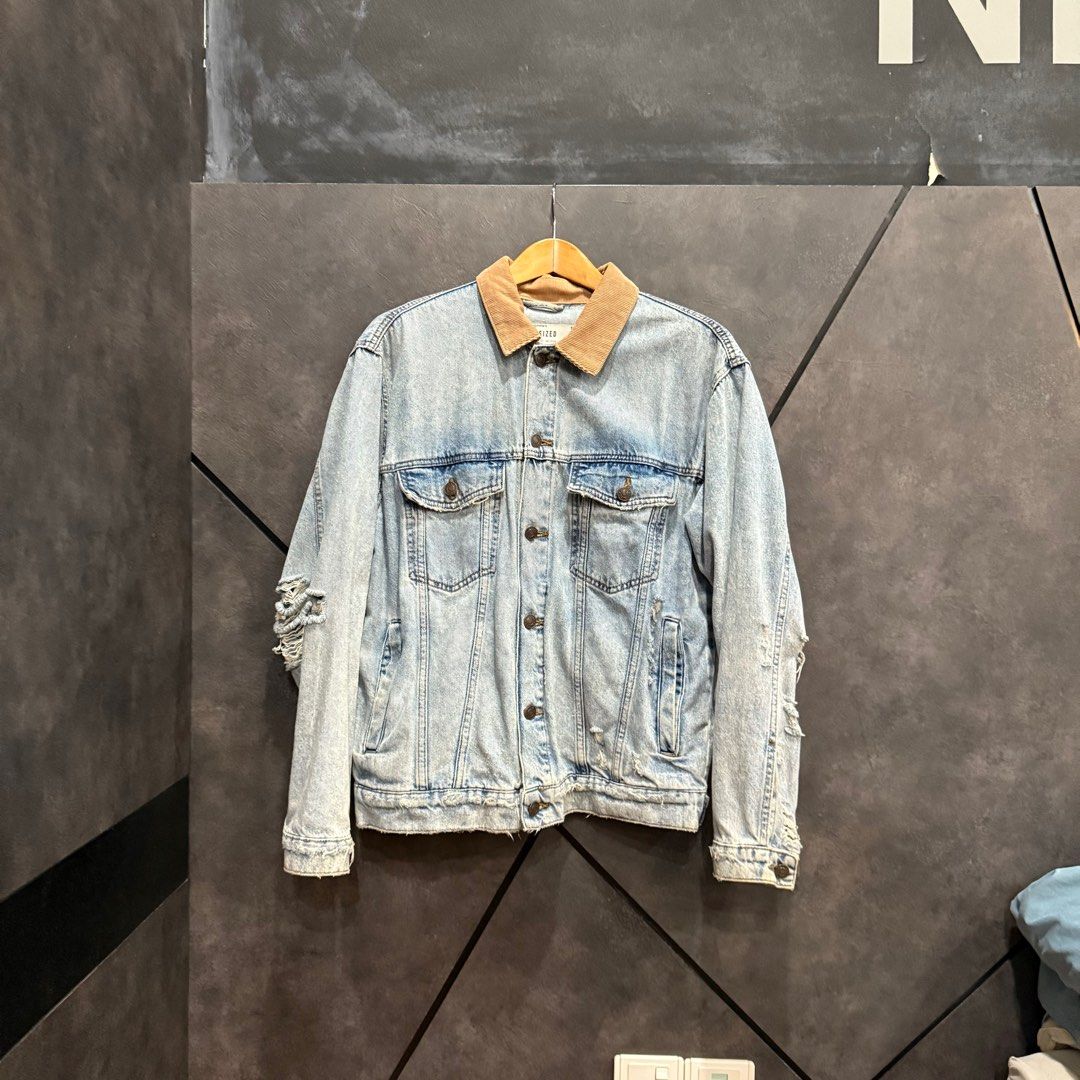 Topman Distressed Denim Jacket