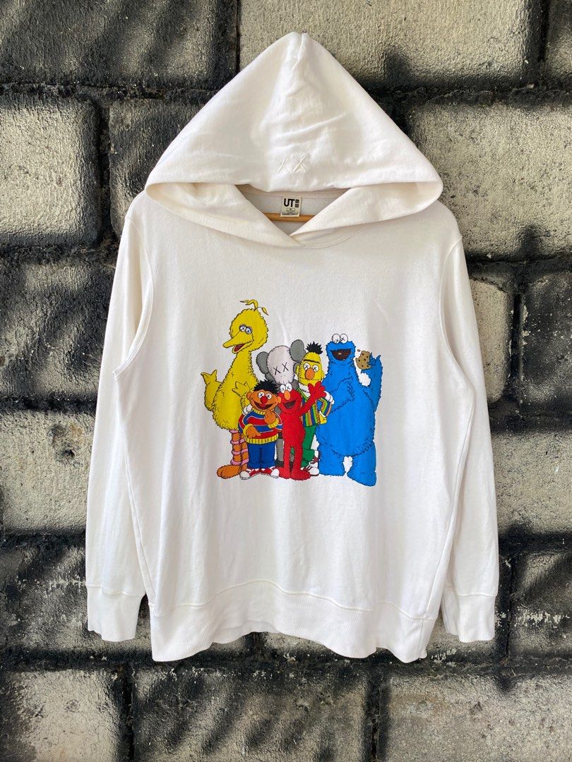 Uniqlo x Kaws x Sesame Street Hoodie Men s Fashion Tops Sets Hoodies on Carousell