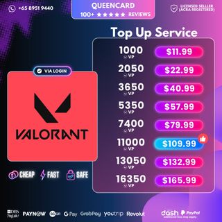 Valorant points For Sale | Video Gaming | Carousell Singapore