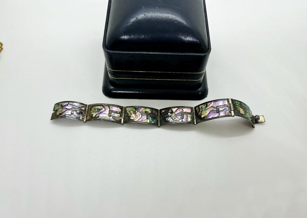 Vintage abalone bracelet cheap