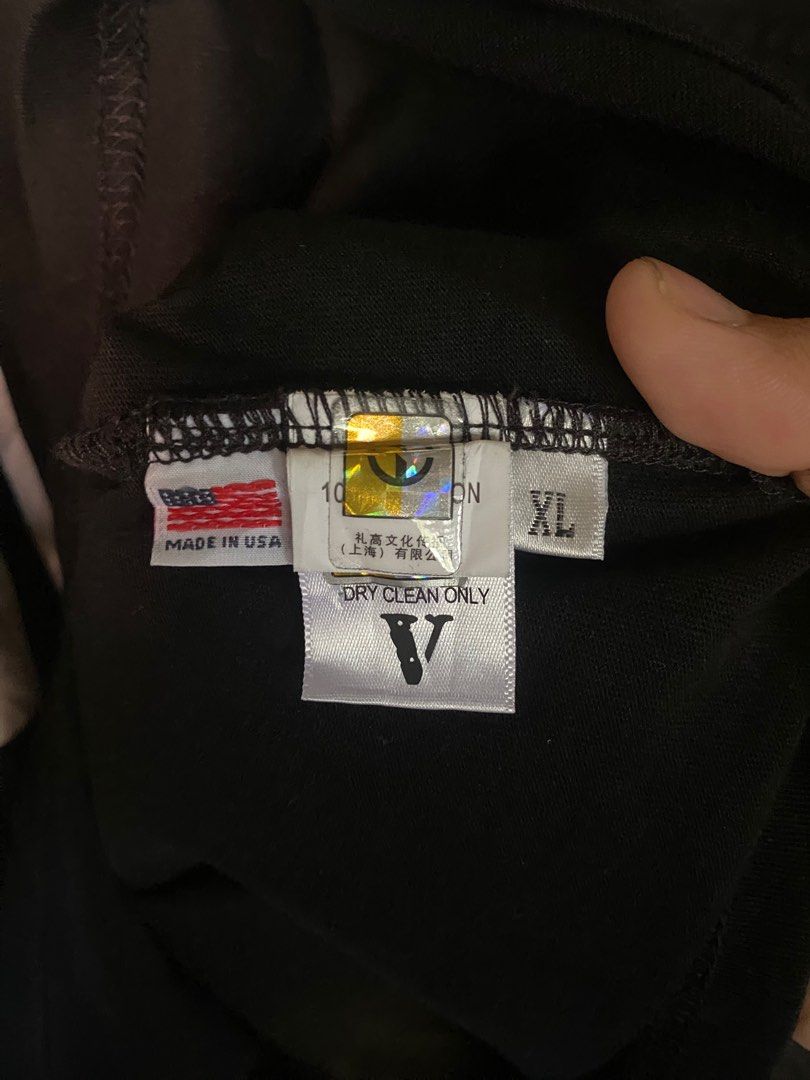 Vlone tags real vs makpac fake