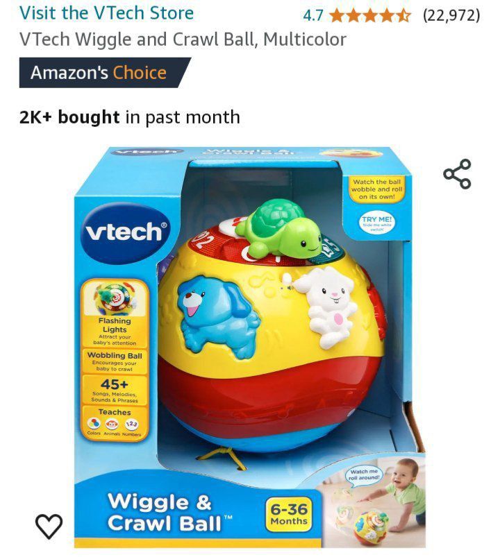 VTech Wiggle Crawl Ball Babies Kids Infant Playtime on Carousell