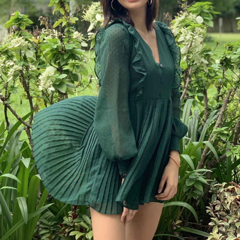 zara green mesh dress Sies Marjan - Jade Lurex Midi Dress - Green main image 1