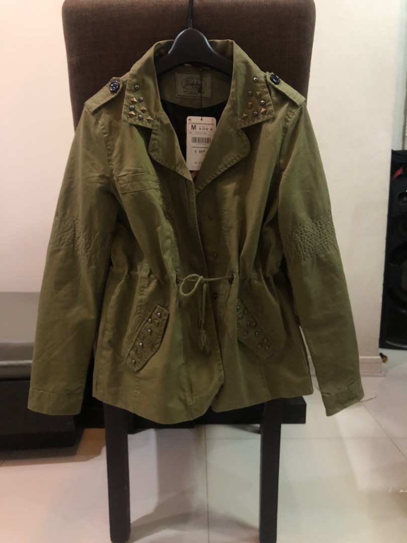 Zara army jacket discount