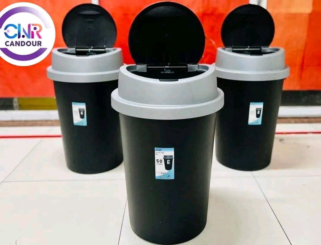 50 LITERS ROUND TRASHBIN, Furniture & Home Living, Cleaning & Homecare