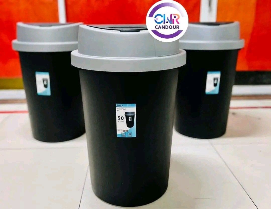 50 LITERS ROUND TRASHBIN, Furniture & Home Living, Cleaning & Homecare