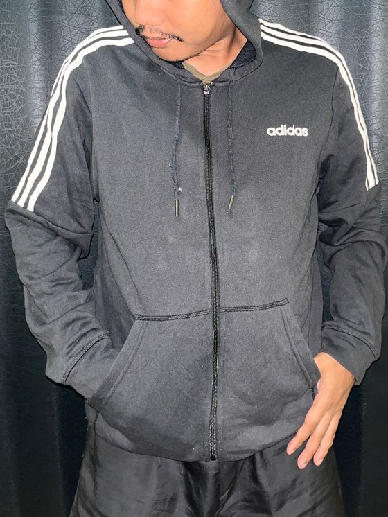 Adidas Jeep Hoodie Fesyen Pria Pakaian Baju Luaran di Carousell