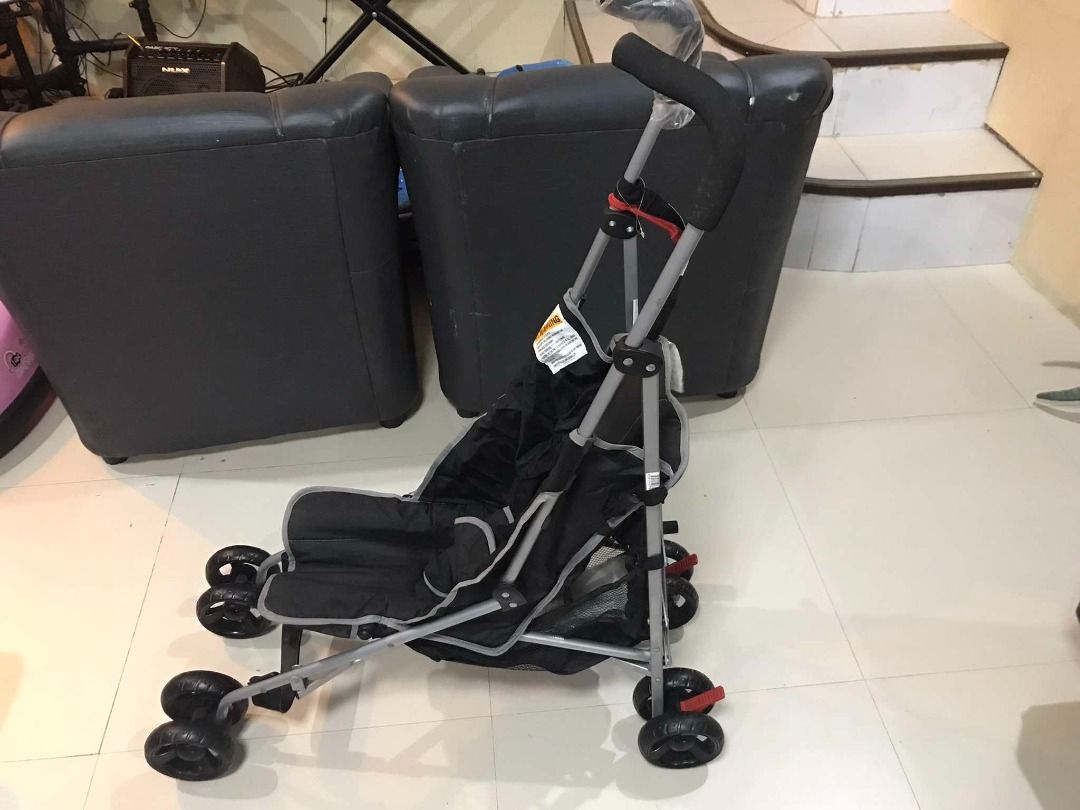 Anko Layback Umbrella Stroller (Category: Strollers) located in Santa Rosa. Submitted by aeonkraft2026 (Listing ID 1334605222, Image 2). Description: Suitable for ages: 0+ years Dimensions/Size: Product dimensions: 101cm (H) x 44cm (W) x 85cm (D) Maximum weight capacity: 15kg Material: Outer: Polyester Fill: Polyurethane (PU) foam Frame: Metal, polypropylene (PP), polyamide (PA), polyethylene (PE) and ethylene-vinyl acetate (EVA) Assembly: Adult 