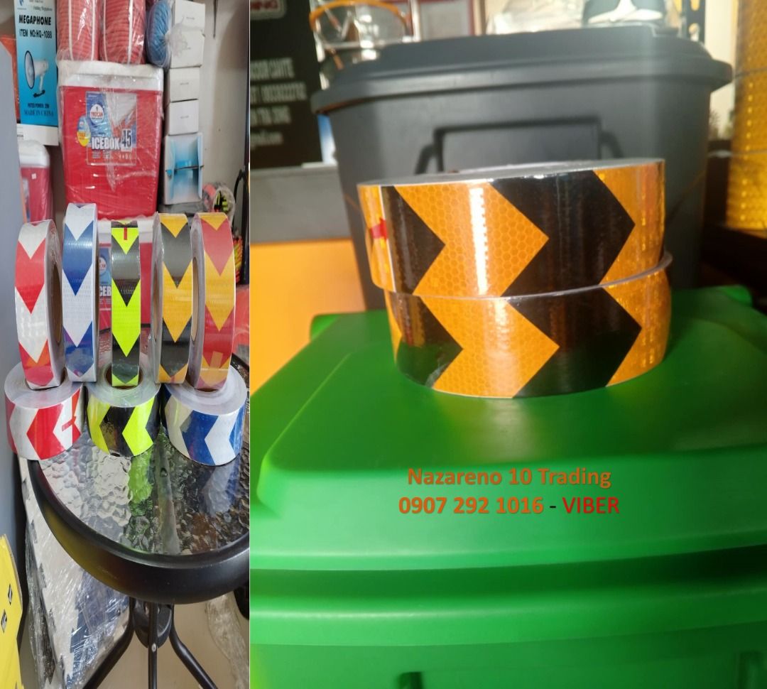 Arrow type Reflectorized sticker 100 (Category: Industrial Equipment) located in Bacoor. Submitted by Kuyaa-Tutoy (Listing ID 1334561071, Image 1). Description: Reflectorized Sticker Arrow tape 2" x 50 Meters 3" x 50 Meters 6" x 50 Meters Also we have : Caution tape Danger tape Plastic chain FOR MORE INFO MESSAGE/CALL US : 0907 292 1016 0933 822 2782 0933 855 9510 0956 702 8557 Landline : 046 502-14-60 046 416-39-20 Head office : #12 tirona highw