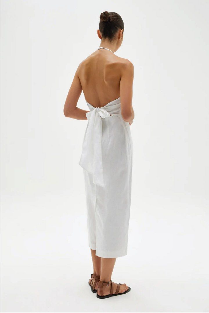 hyland linen dress Linen Maxi Dress with Adjustable Straps main image 1