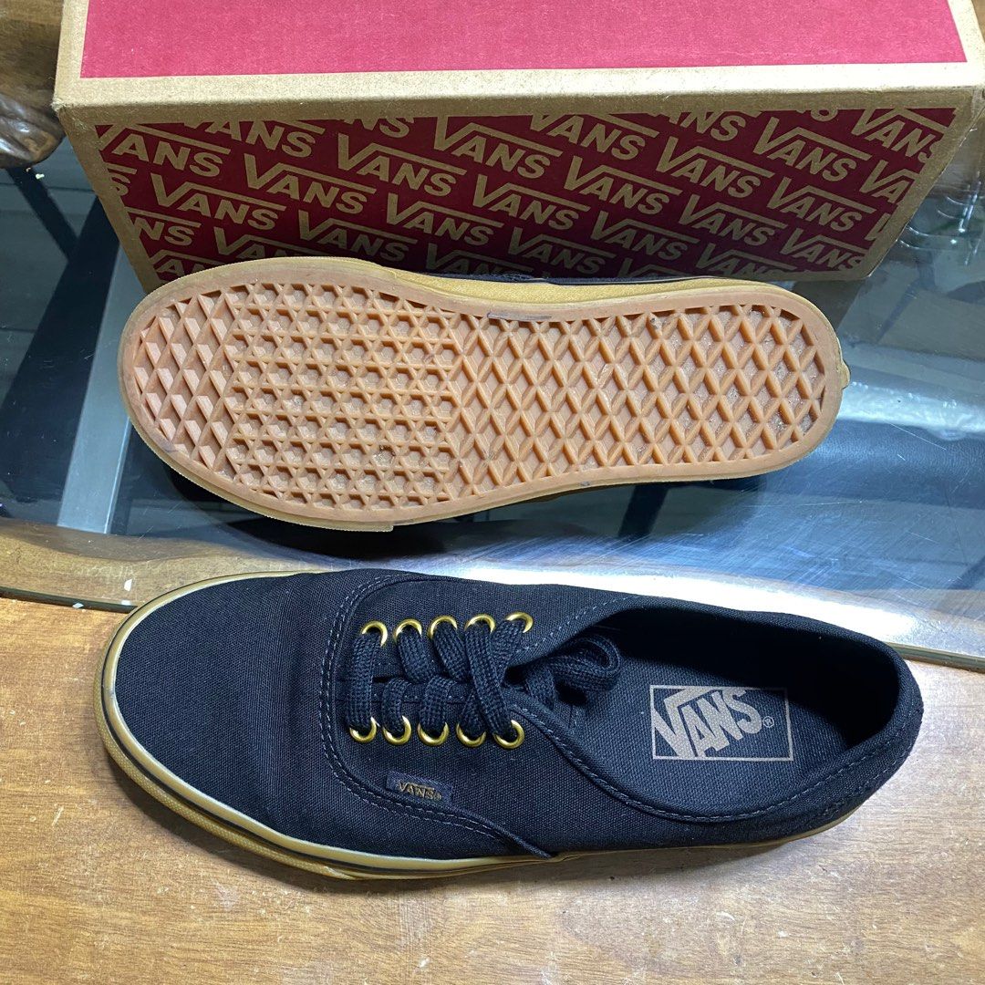 Vans black gumsole gold eyelet on sale