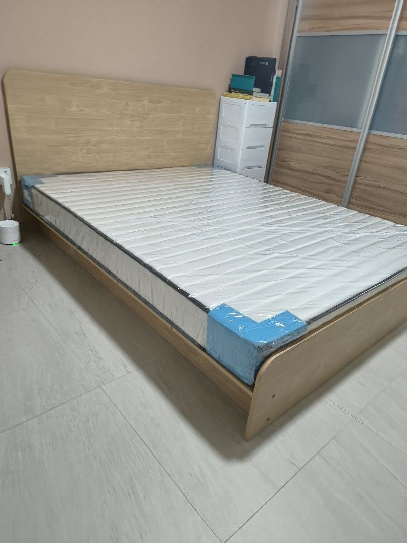 Bedframe n mattress new, Furniture & Home Living, Furniture, Bed Frames ...