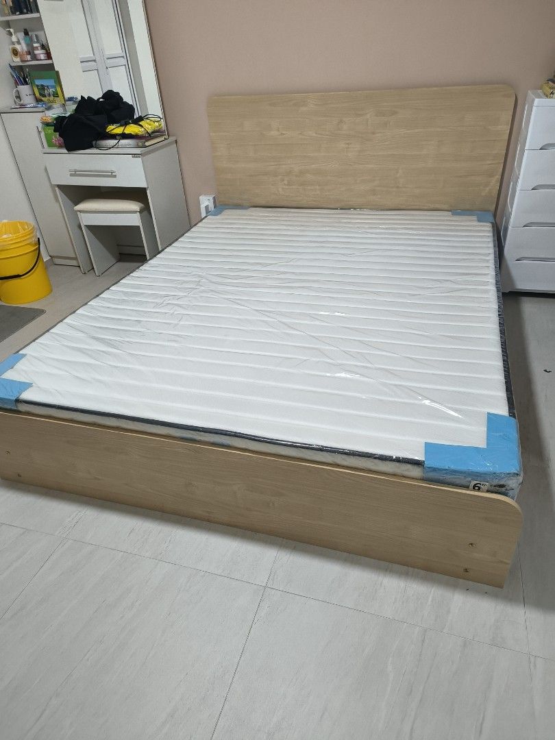 Bedframe n mattress new, Furniture & Home Living, Furniture, Bed Frames ...