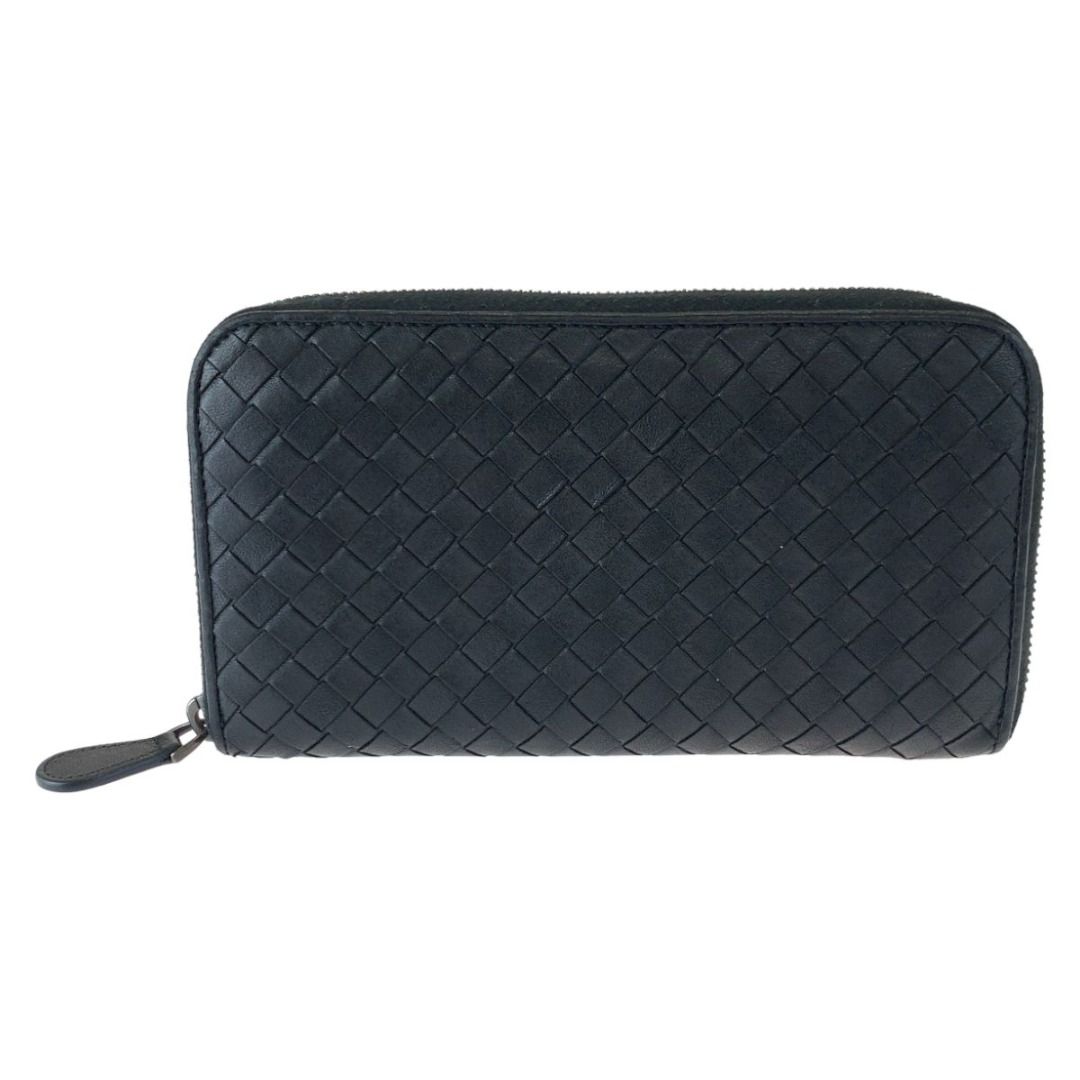 Bottega Veneta Intrecciato Black Silver Hardware Lambskin 114076 1000 Long Wallet Round Zipper Luxury Bags Wallets on Carousell