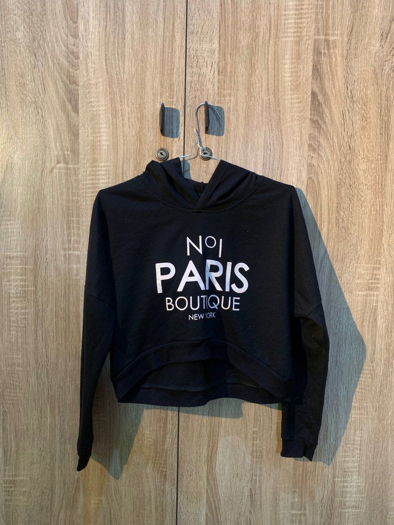crop hoodie, Fesyen Wanita, Pakaian Wanita, Baju Luaran di Carousell