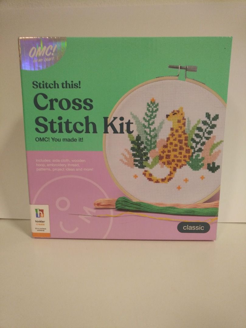 OMC! Cross Stitch Kit Leopard OMC! Cross Stitch Kit Leopard