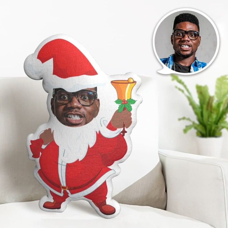 Custom Face Pillow Personalized Photo Pillow Fat Bell Santa Claus MiniMe Pillow Gifts for Christmas Furniture Home Living Home Decor Cushions Throws on Carousell