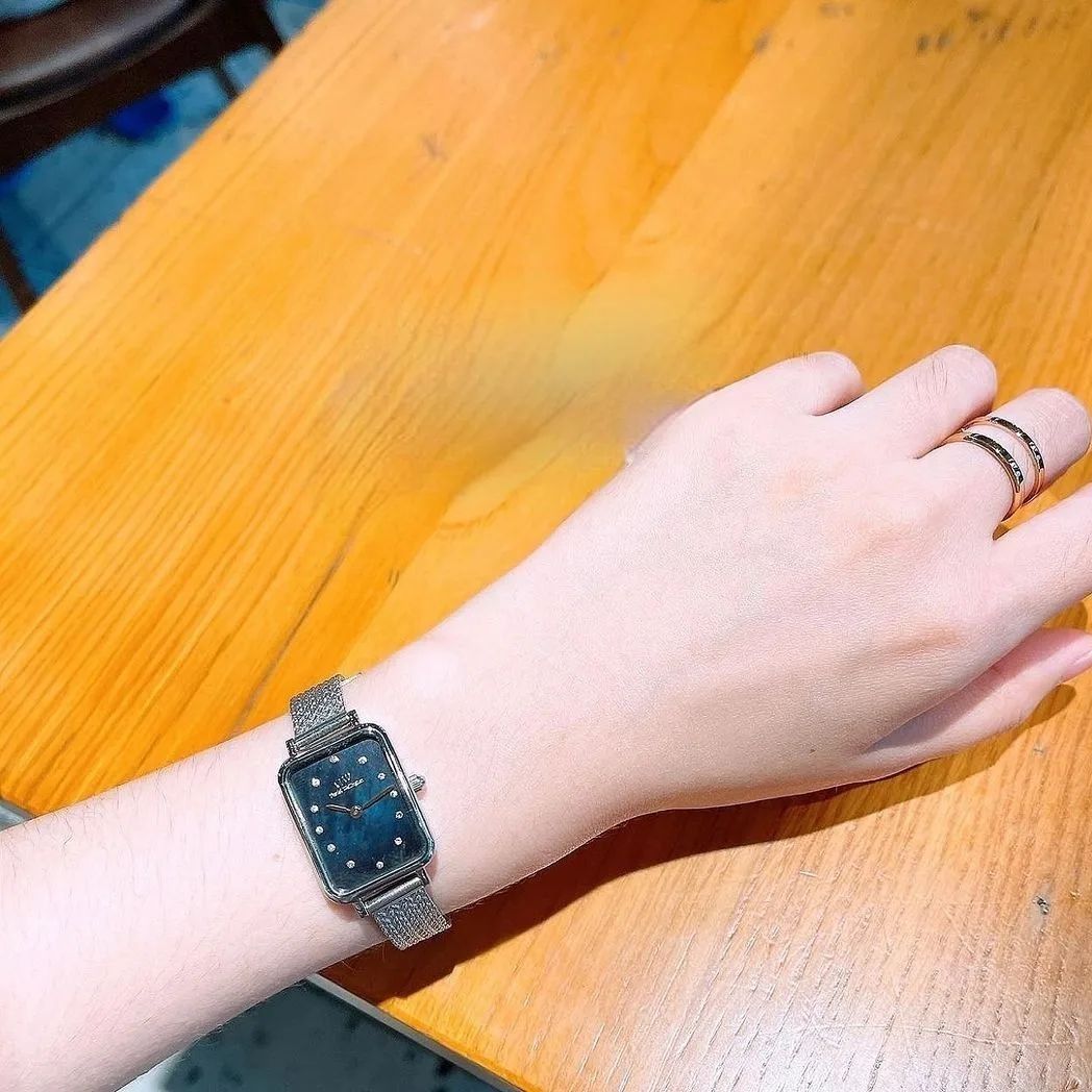 Daniel Wellington Quadro Lumine Pressed Piano Silver Black