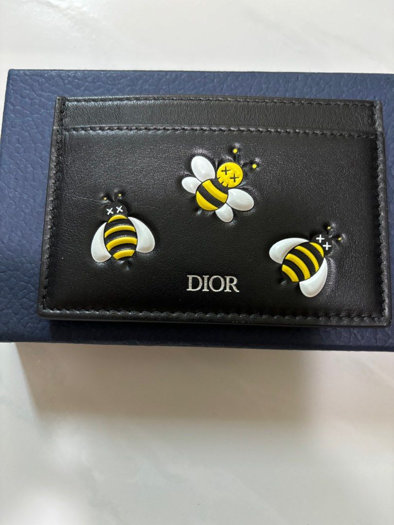 Dior bee card holder cheap